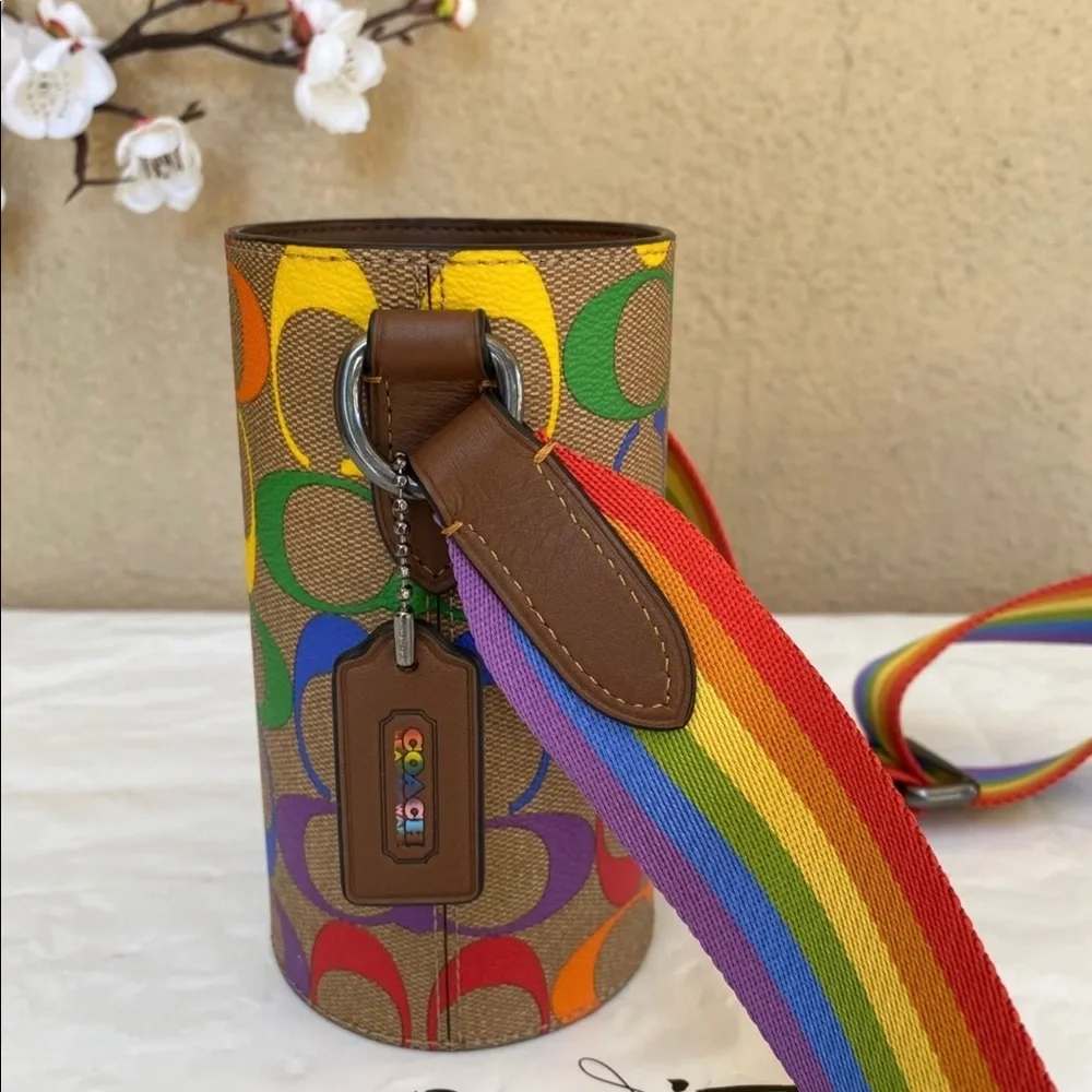 Coach water bottle holder rainbow crossbody - Picture 4 of 8